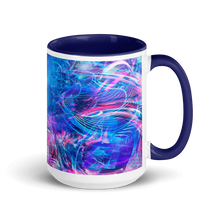Spacial Recognition Mug with Dark Blue Interior and Handle