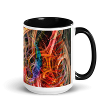 Birth of a Scarab Mug with Orange Interior and Handle