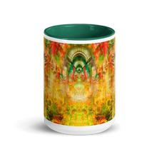 Sun Halls Mug with Yellow Interior and Handle