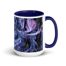Angels Dancing on a Pin Mug with Dark Blue Interior and Handle