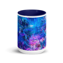 Spacial Recognition Mug with Dark Blue Interior and Handle