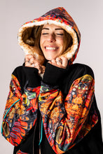 Ouroboros Banjo Glass Remix Zip Up Hoodie with Faux Fur lined hood