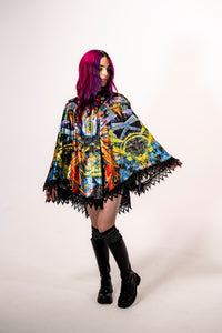 Vishuddha Banjo Glass Remix Crushed Velvet Pullover Shawl
