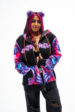 PRE-ORDER: Shpongle Creative Chaos (Zip Up OR Pullover) with Black Silver tipped Faux Fur in the hood