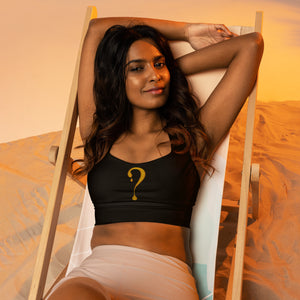 Gold Dripper Longline Sports Bra