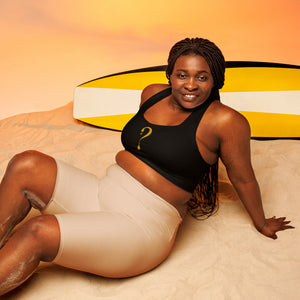 Gold Dripper Longline Sports Bra