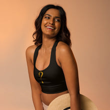 Gold Dripper Longline Sports Bra