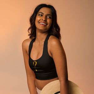 Gold Dripper Longline Sports Bra