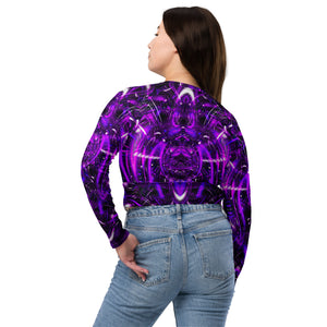 Purple Portal Long Sleeve Crop Top