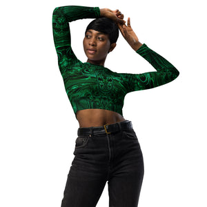 Meganeuropsis Long Sleeve Crop Top