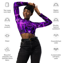 Purple Portal Long Sleeve Crop Top