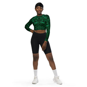 Meganeuropsis Long Sleeve Crop Top