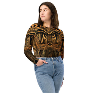 Down the Ribbit Hole Long Sleeve Crop Top