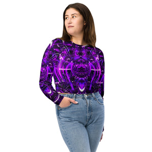 Purple Portal Long Sleeve Crop Top