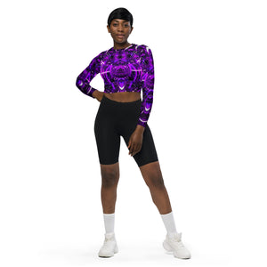 Purple Portal Long Sleeve Crop Top