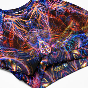 Cosmic Noise Long Sleeve Crop Top