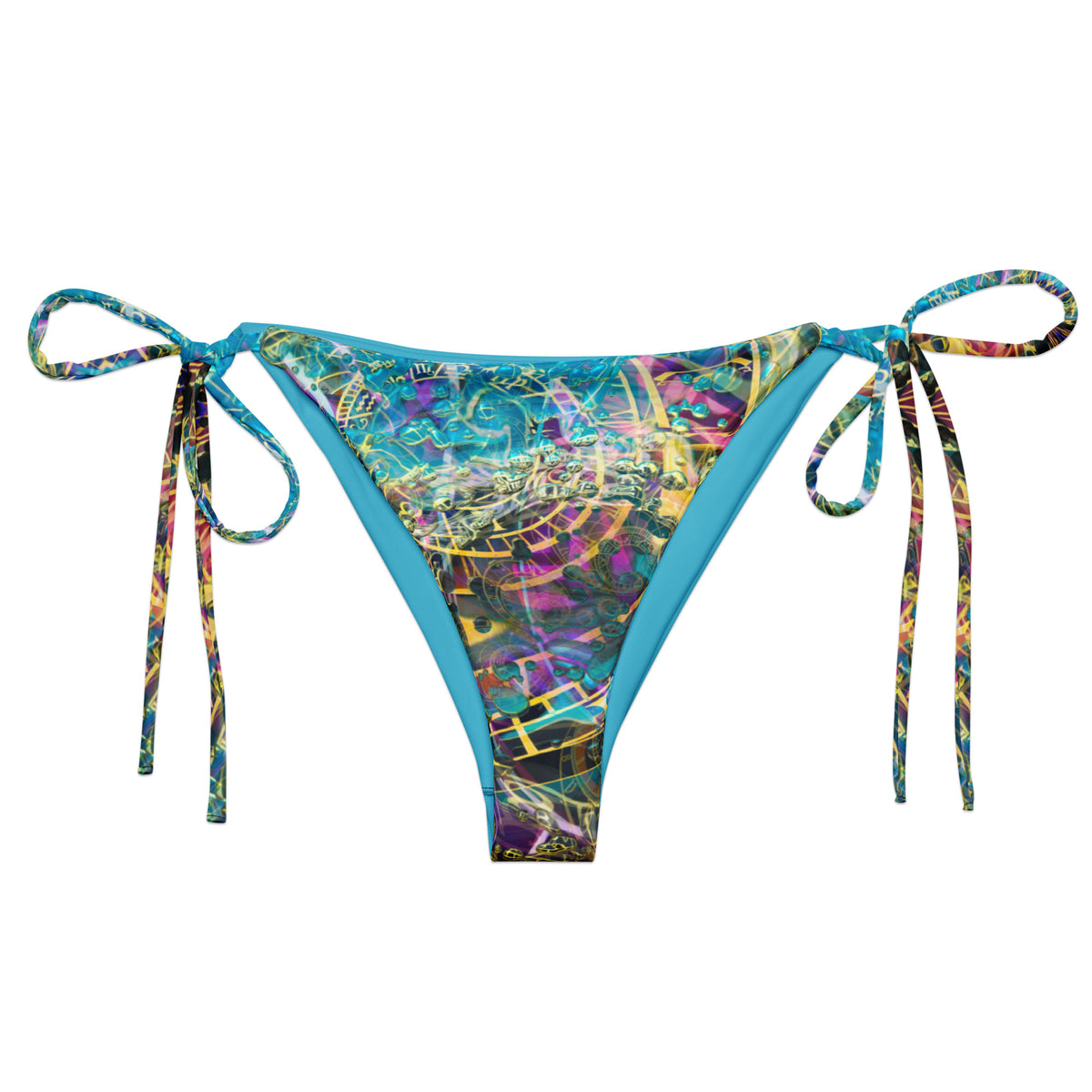 Time Melts Away String Bikini Bottom – Johnathan Singer Art