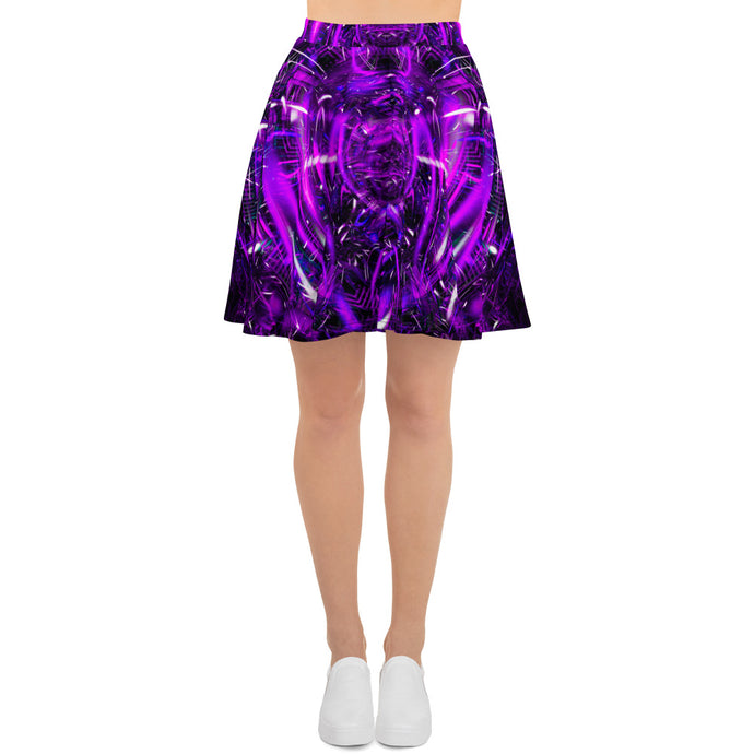Purple Portal Skater Skirt