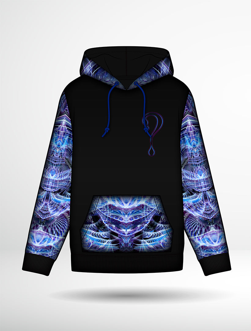 Thomas-Large Angels Dancing on a Pin Pullover Dripper Hoodie - No Faux fur