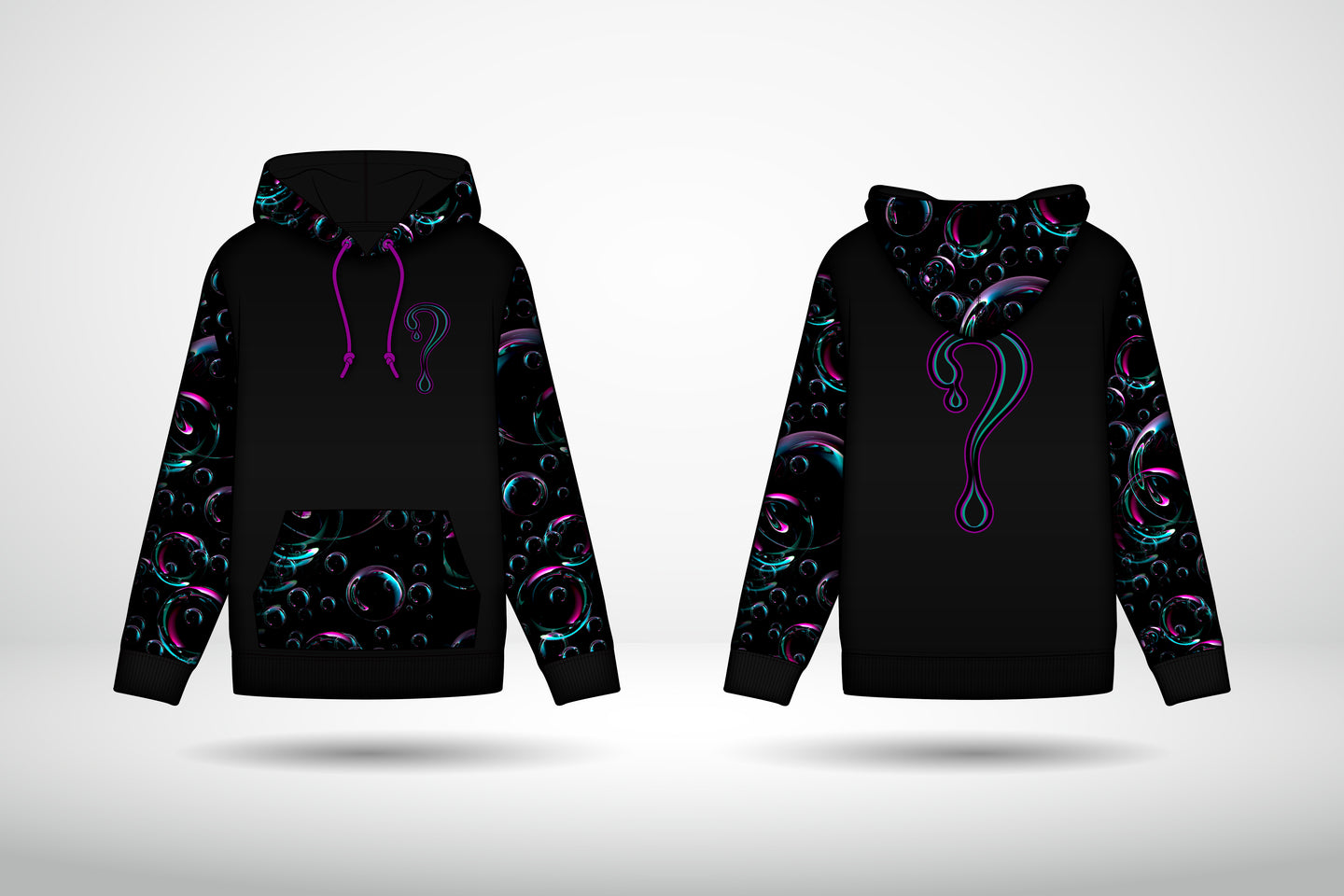 PRE-ORDER: Bubble Control Dripper Hoodie (Zip Up OR Pullover) with NO Faux Fur in the hood