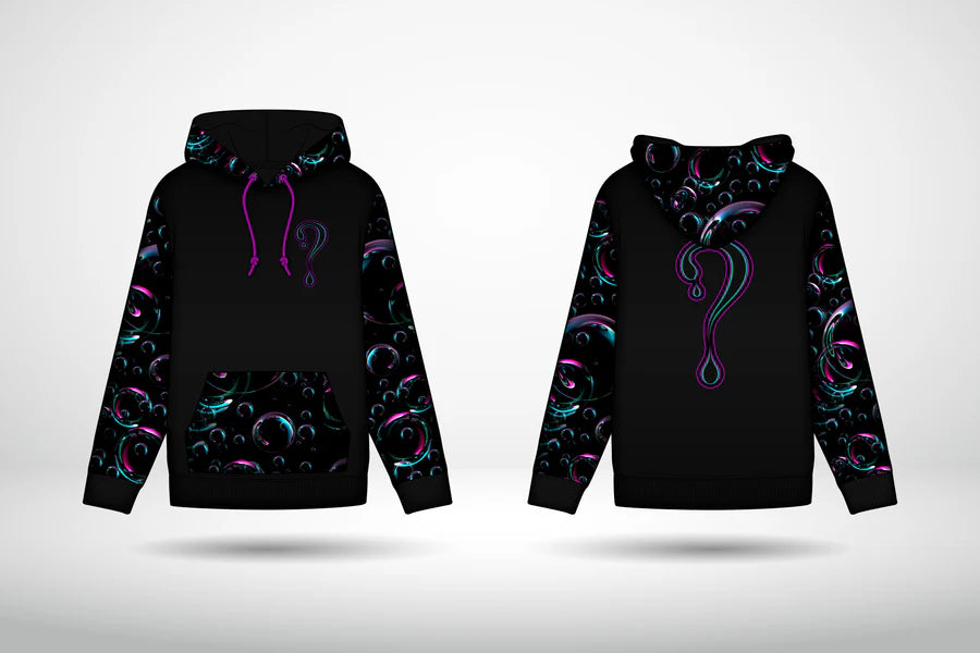 PRE-ORDER: Bubble Control Dripper Hoodie (Zip Up OR Pullover) with Pink Faux Fur in the hood