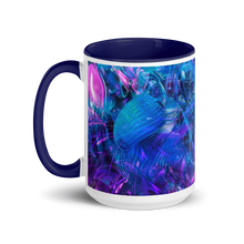 Spacial Recognition Mug with Dark Blue Interior and Handle