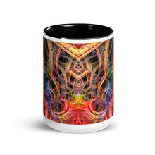 Birth of a Scarab Mug with Orange Interior and Handle