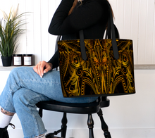 Golden Portal Vegan Leather Tote Bag