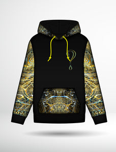 PRE-ORDER Give it a Whirl Dripper Hoodie (Zip Up OR Pullover) with Black/Silver tipped Faux Fur in the hood