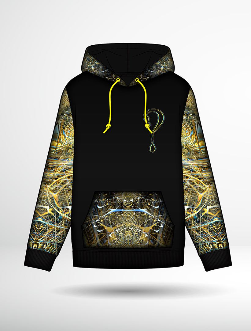 PRE-ORDER Give it a Whirl Dripper Hoodie (Zip Up OR Pullover) with Black/Silver tipped Faux Fur in the hood