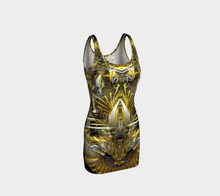 Golden Lotus Mini Dress