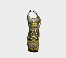 Golden Lotus Mini Dress