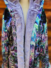 Hypnagogia Crushed Velvet Cloak with Purple Faux Fur