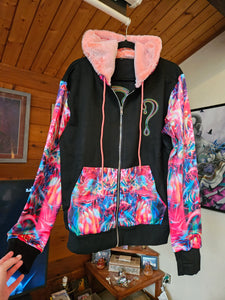 PRE-ORDER Off to See the Wizard Dripper Hoodie (Zip Up OR Pullover) with Orange Faux Fur in the hood