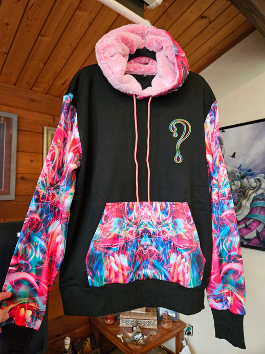PRE-ORDER: Off to See the Wizard Dripper Hoodie (Zip Up OR Pullover) with Pink Faux Fur in the hood