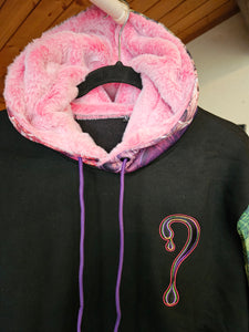PRE-ORDER: Spectral Evidence Dripper Hoodie (Zip Up OR Pullover) with Pink Faux Fur in the hood