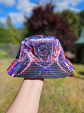 S/M Sound Waves Over Dark/Cosmic Noise Reversible Bucket Hat
