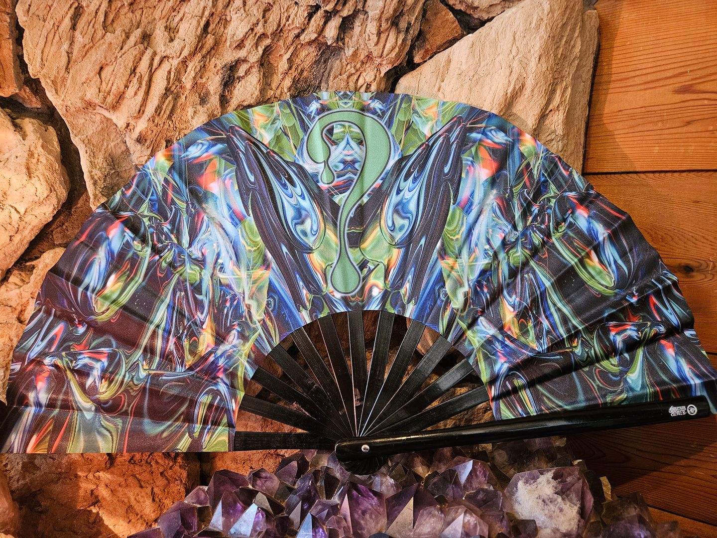 Suwampee x Dripper UV Reactive Hand Fan