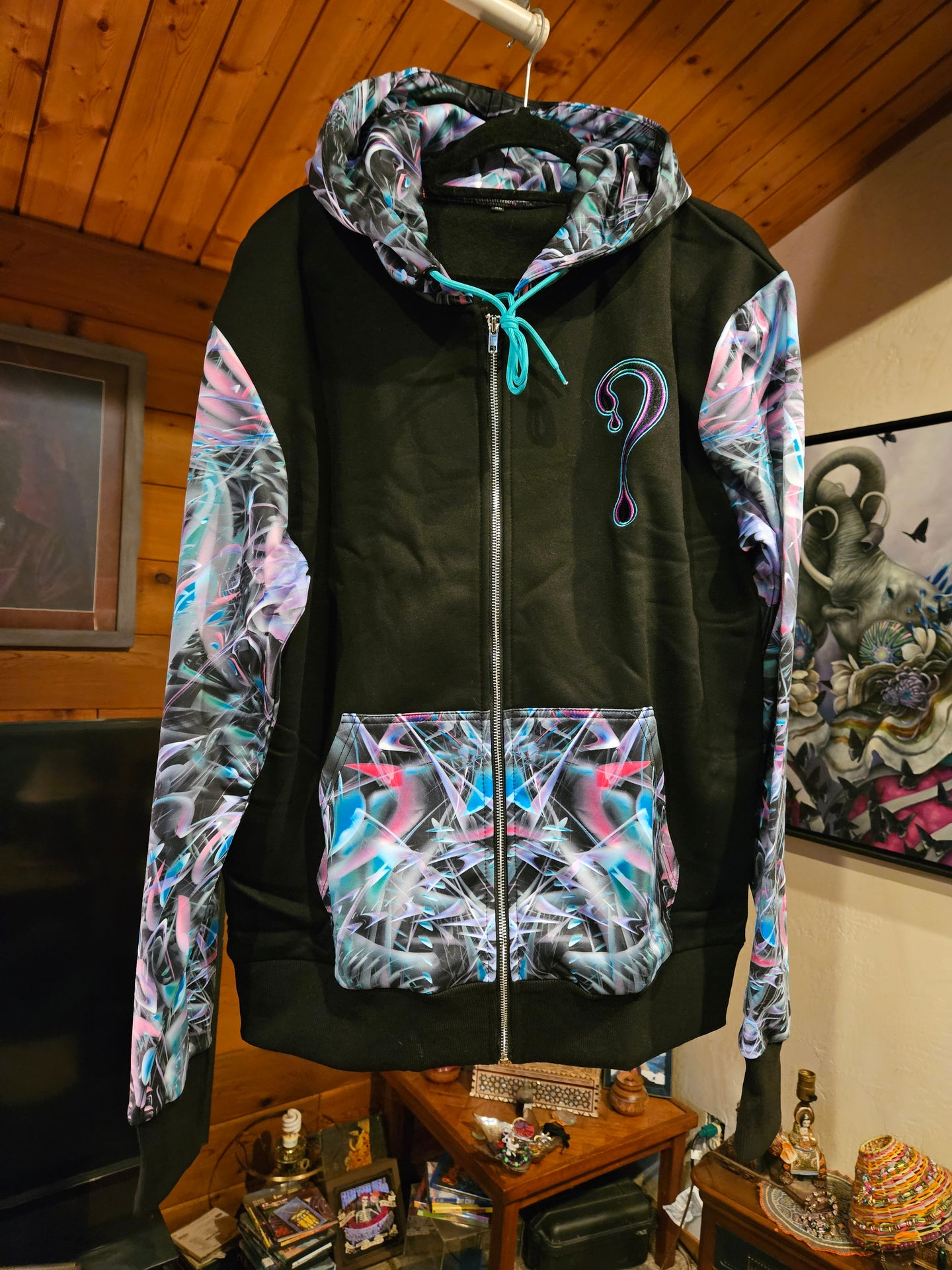 MISPRINT: X-LARGE: Hypnagogia ZIP UP with NO Faux Fur in the hood