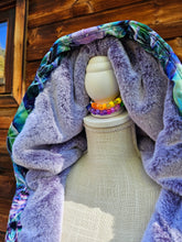 Hypnagogia Crushed Velvet Cloak with Purple Faux Fur