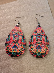 #7 Slightly Blemished: Off to See the Wizard Wooden Waterdrop Earrings