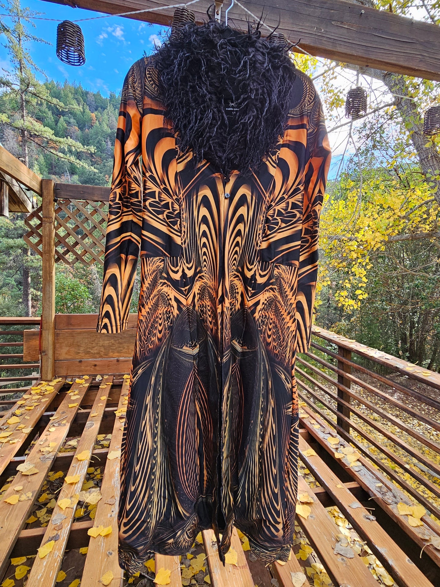 Down the Ribbit Hole Faux Fur Duster