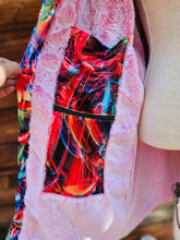 Off to See the Wizard Crushed Velvet Cloak with Pink Faux Fur lining