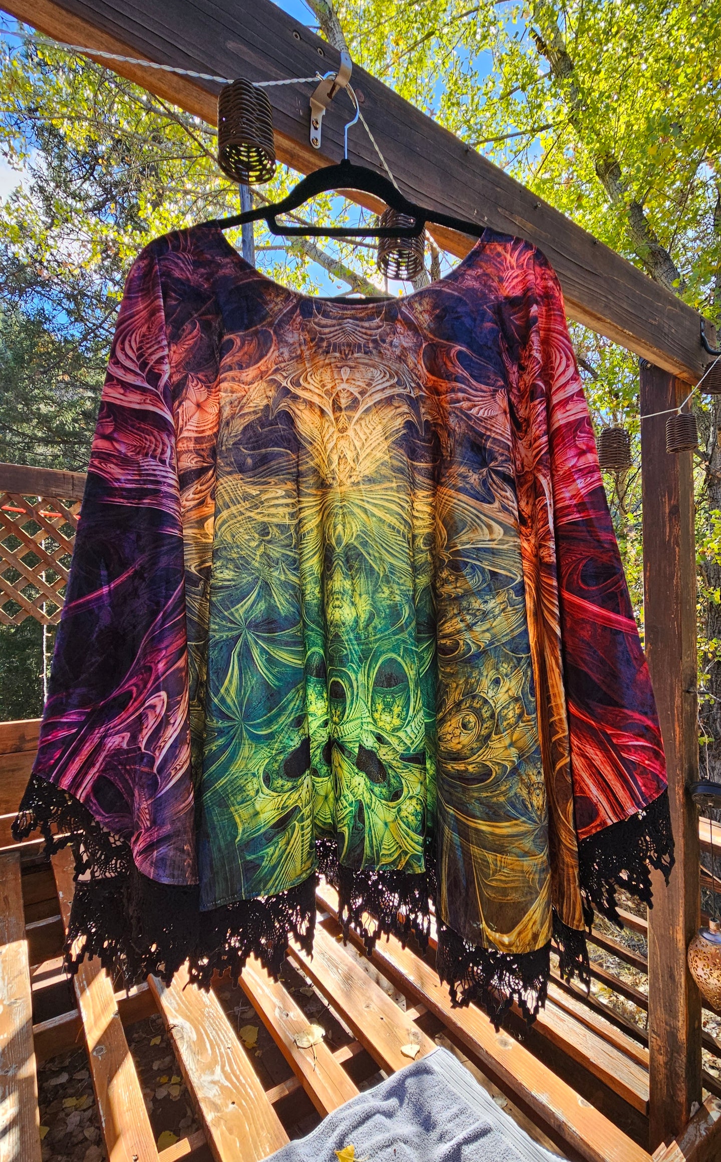 Spectral Evidence Crushed Velvet Pullover Shawl