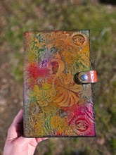 1/1 Handmade Stamped Dripper Leather Journal Cover #3 (Book Included)