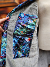 Suwampee Crushed Velvet Cloak with Olive Green Gray Faux Fur lining