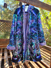 Hypnagogia Crushed Velvet Cloak with Purple Faux Fur