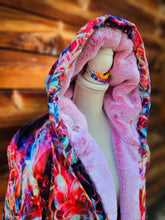 Off to See the Wizard Crushed Velvet Cloak with Pink Faux Fur lining