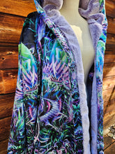 Hypnagogia Crushed Velvet Cloak with Purple Faux Fur