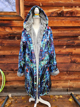 Suwampee Crushed Velvet Cloak with Olive Green Gray Faux Fur lining